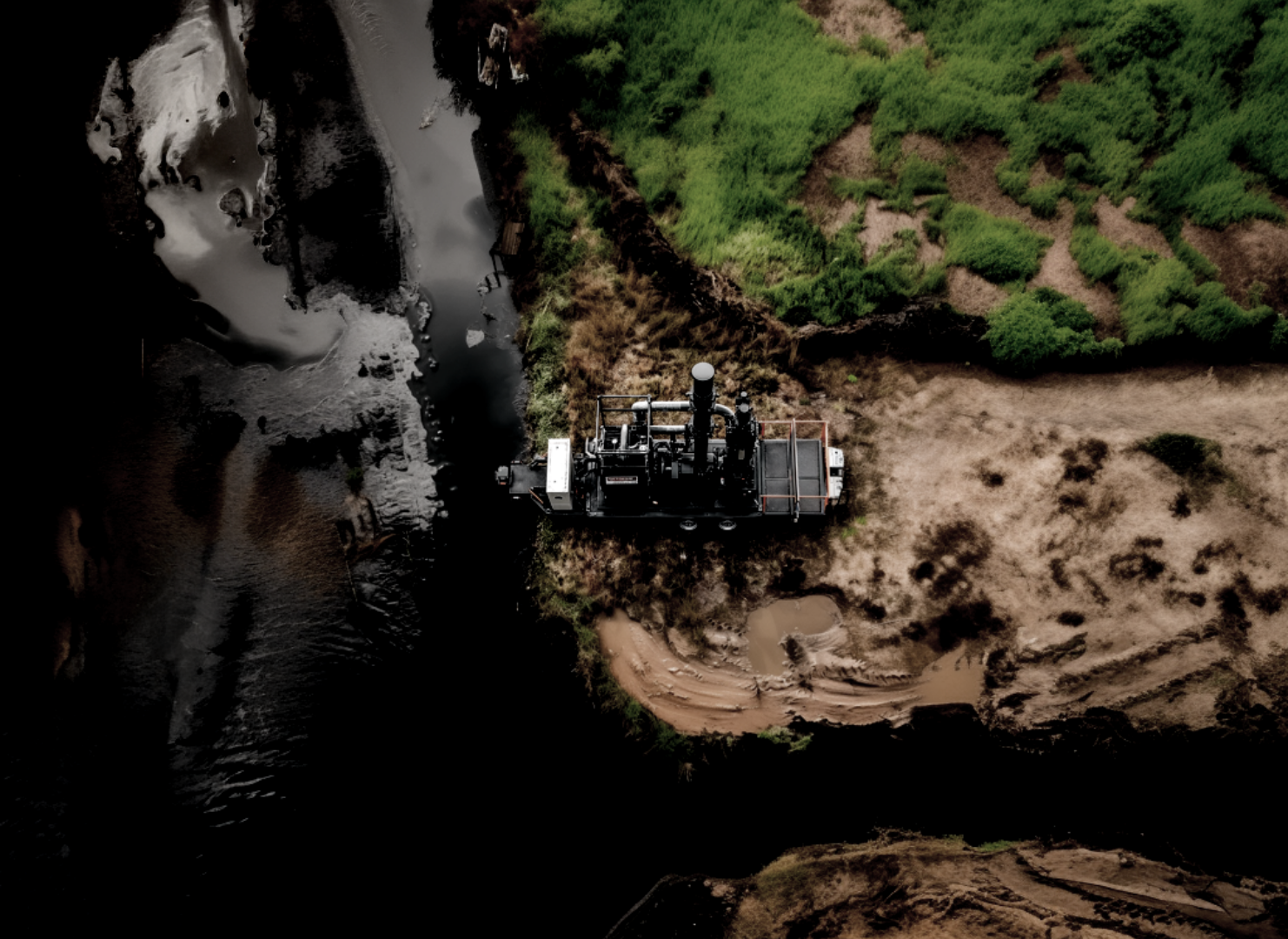 Diesel-driven pump package in the field